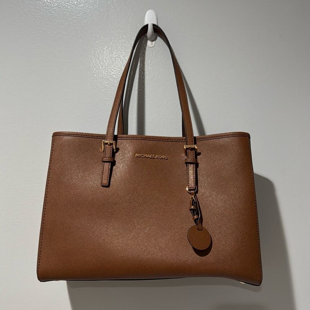 Michael Kors Women's Jet Set Saffiano Tote Leather Bag Travel Work Classic
